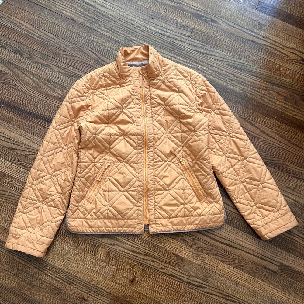 Talbots Quilted Peach Puffer Jacket